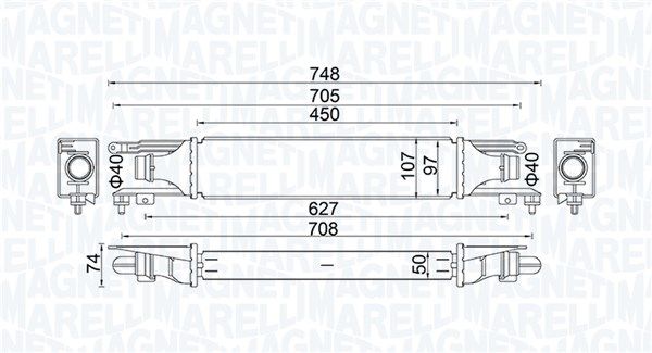 Chłodnica powietrza doładowującego MAGNETI MARELLI 351319204130