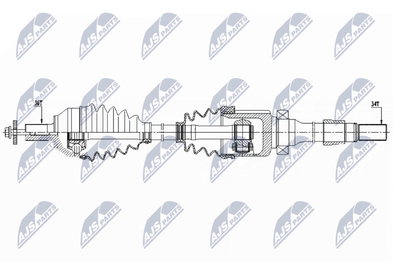 Wał napędowy NTY NPW-FR-098