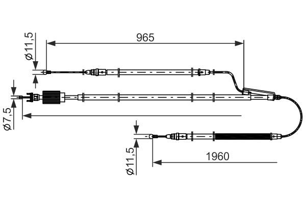 Cięgło, hamulec postojowy BOSCH 1987482805