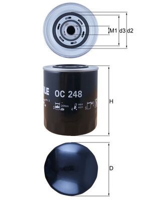 Filtr oleju MAHLE OC248