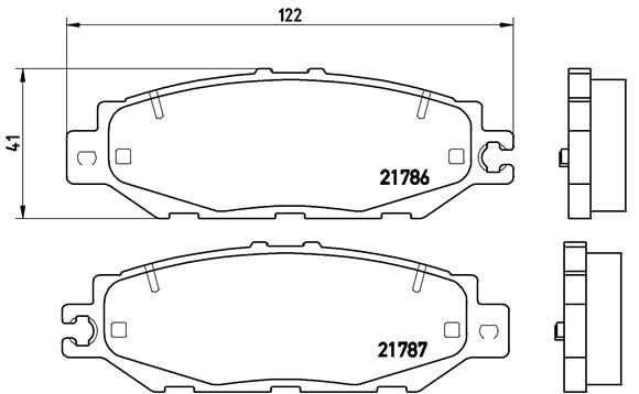 Zestaw klocków hamulcowych, hamulce tarczowe BREMBO P 83 036