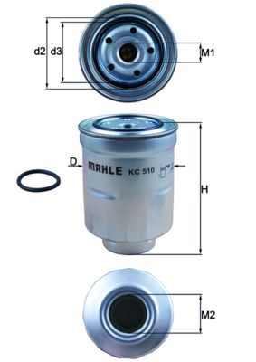 Filtr paliwa MAHLE KC510D