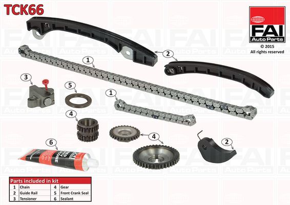 Zestaw łańcucha rozrządu FAI AutoParts tck66