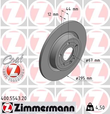 Tarcza hamulcowa ZIMMERMANN 400.5543.20
