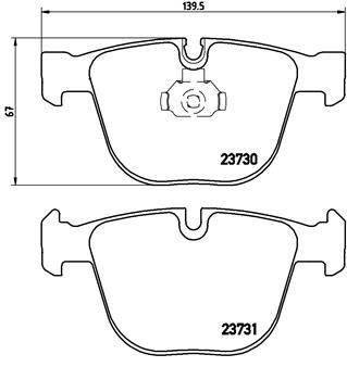 Zestaw klocków hamulcowych, hamulce tarczowe BREMBO P 06 026