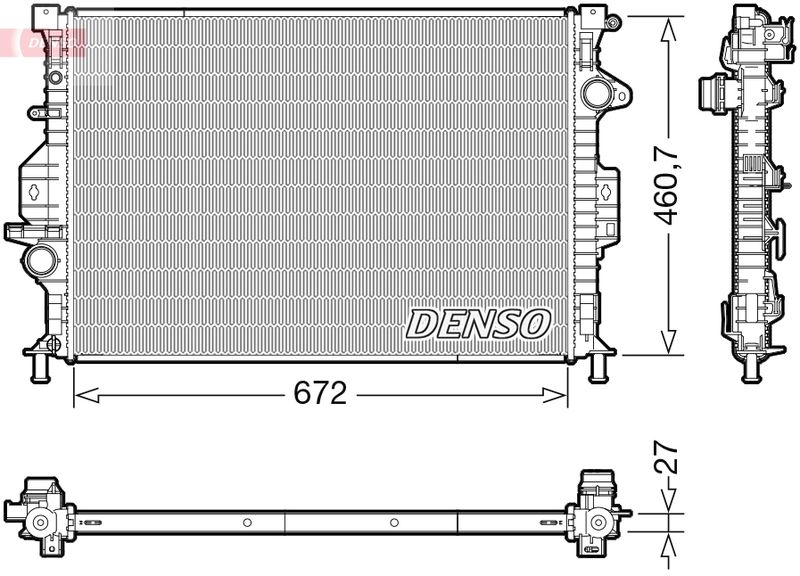Chłodnica, układ chłodzenia silnika DENSO DRM10115