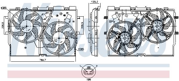 Wentylator, chłodzenie silnika NISSENS 850004