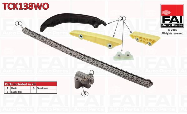 Zestaw łańcucha rozrządu FAI AutoParts tck138wo