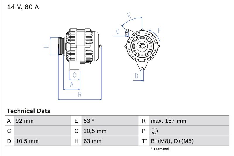 Alternator BOSCH 0 986 039 300