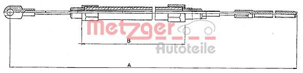 Cięgło, hamulec postojowy METZGER 10.4131