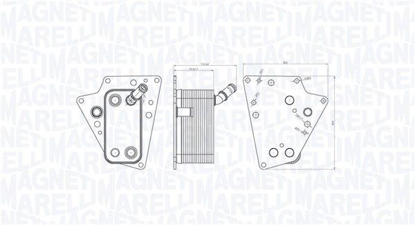 Chłodnica oleju, olej silnikowy MAGNETI MARELLI 350300001500