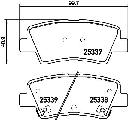 Zestaw klocków hamulcowych, hamulce tarczowe BREMBO P 30 101