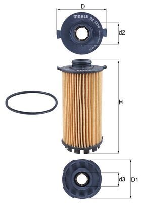 Filtr oleju MAHLE OX1218D