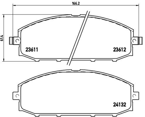 Zestaw klocków hamulcowych, hamulce tarczowe BREMBO P 56 041