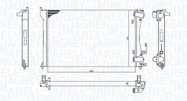 Chłodnica, układ chłodzenia silnika MAGNETI MARELLI 350213171300