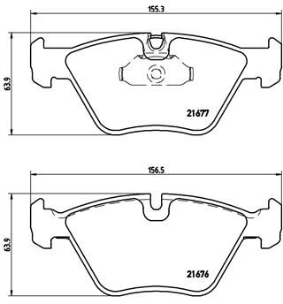 Zestaw klocków hamulcowych, hamulce tarczowe BREMBO P 06 022