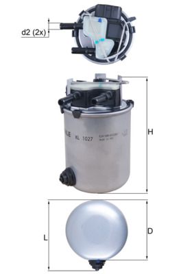 Filtr paliwa KNECHT KL 1027
