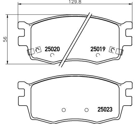 Zestaw klocków hamulcowych, hamulce tarczowe BREMBO P 30 069