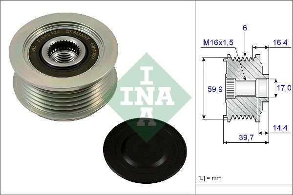 Alternator - sprzęgło jednokierunkowe INA 535024110