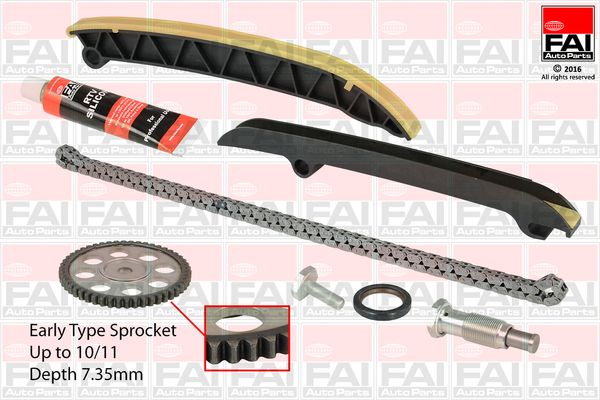Zestaw łańcucha rozrządu FAI AutoParts tck208