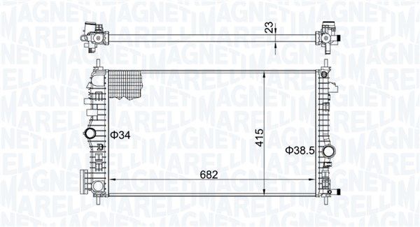 Chłodnica, układ chłodzenia silnika MAGNETI MARELLI 350213207100