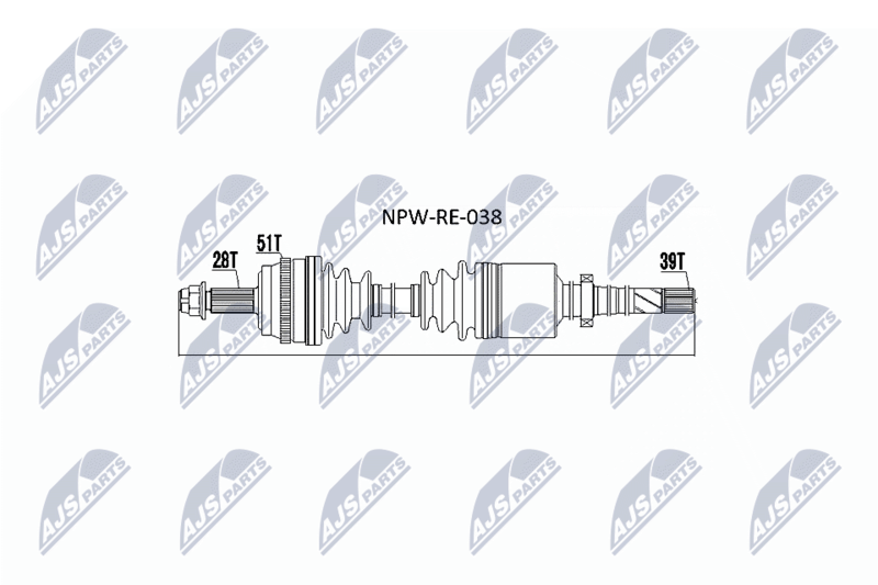 Wał napędowy NTY NPW-RE-038