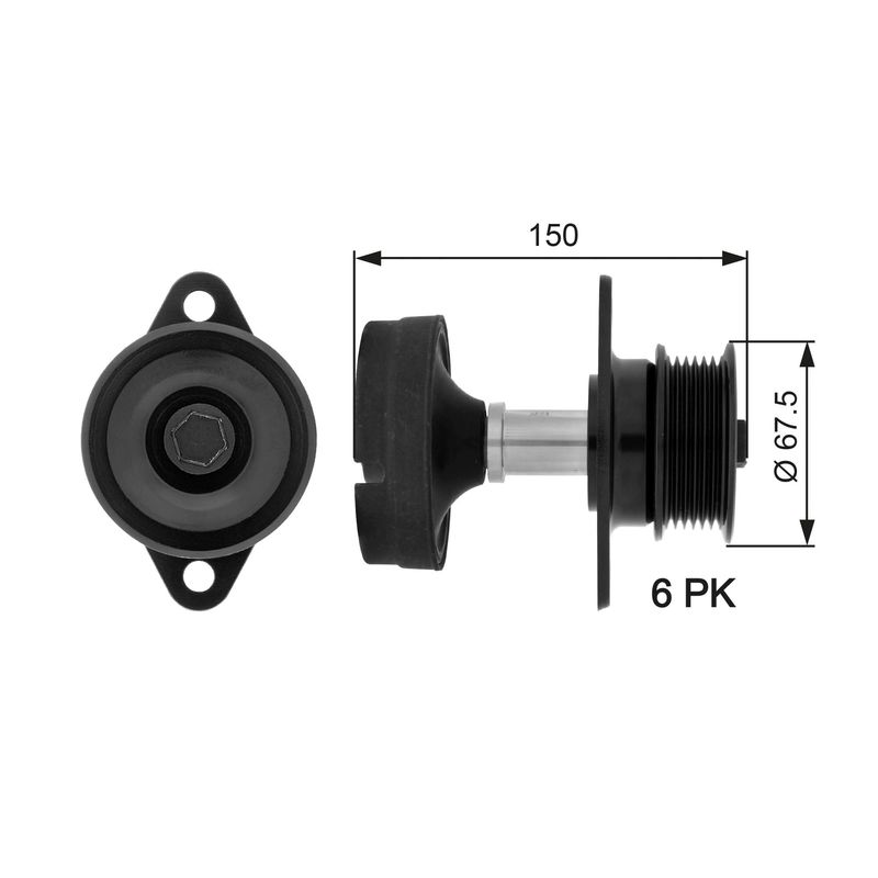 Alternator - sprzęgło jednokierunkowe GATES oap7045