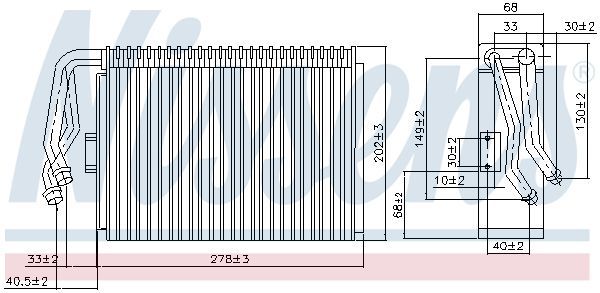 Parownik, instalacja klimatyzacji NISSENS 92097