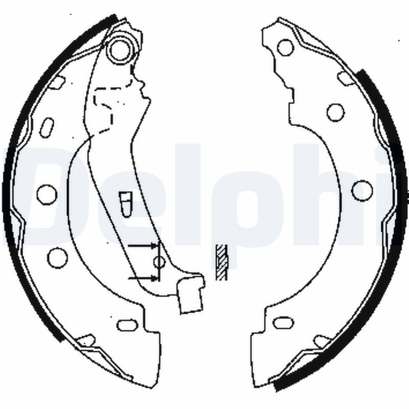 Zestaw szczęk hamulcowych DELPHI LS1842