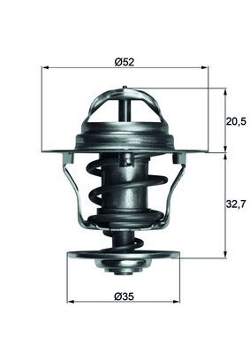 Termostat, płyn chłodzący MAHLE TX1288D