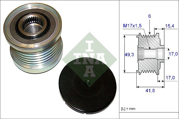 Alternator - sprzęgło jednokierunkowe INA 535 0193 10