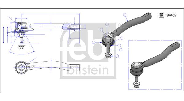 Końcówka drążka kierowniczego poprzecznego FEBI BILSTEIN 194469