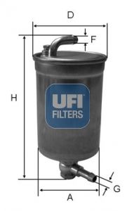 Filtr paliwa UFI 24.072.00