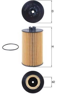 Filtr oleju MAHLE OX161D