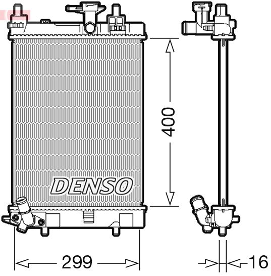 Chłodnica, układ chłodzenia silnika DENSO DRM35003