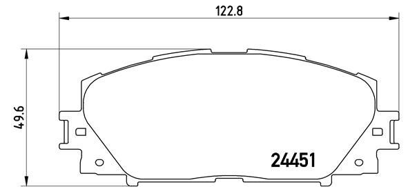 Zestaw klocków hamulcowych, hamulce tarczowe BREMBO P 83 106