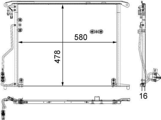 Skraplacz, klimatyzacja MAHLE AC334000S