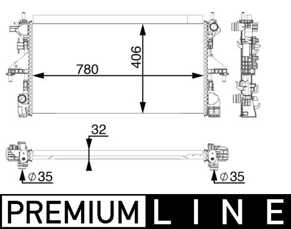 Chłodnica, układ chłodzenia silnika MAHLE cr 806 000p