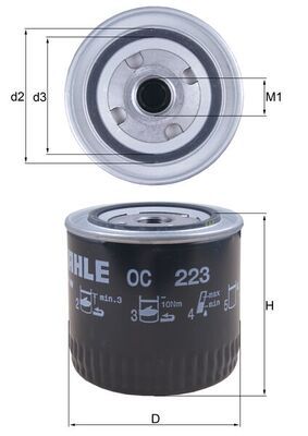Filtr oleju KNECHT OC 223