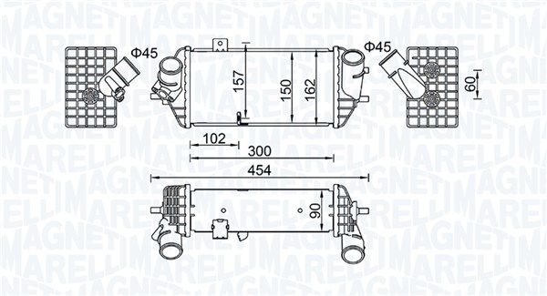 Chłodnica powietrza doładowującego MAGNETI MARELLI 351319205690