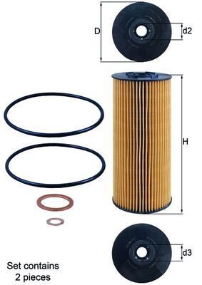 Filtr oleju MAHLE OX137D1/S
