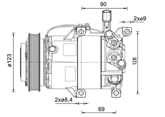Sprężarka, klimatyzacja MAHLE acp 1459 000p
