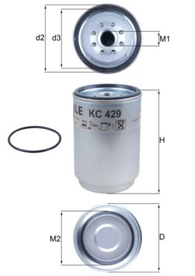Filtr paliwa MAHLE KC429D