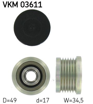 Alternator - sprzęgło jednokierunkowe SKF VKM03611
