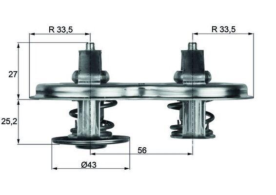 Termostat, płyn chłodzący MAHLE TX33D