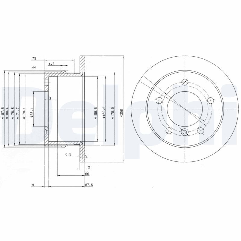 Tarcza hamulcowa DELPHI BG3235