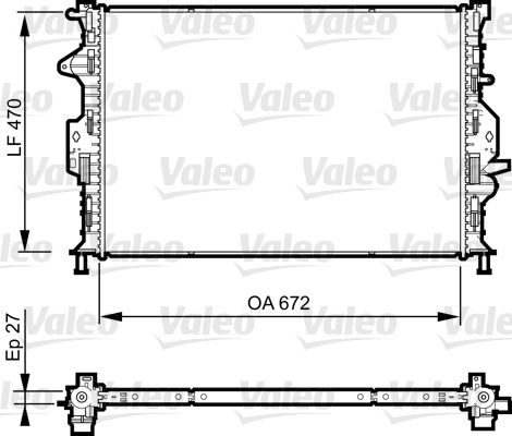 Chłodnica, układ chłodzenia silnika VALEO 735374