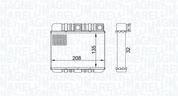 Wymiennik ciepła, ogrzewanie wnętrza MAGNETI MARELLI 350218469000