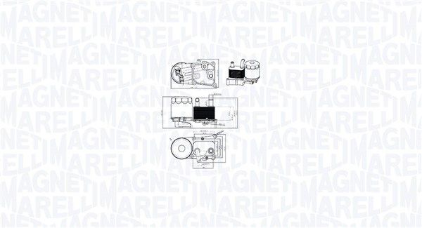 Chłodnica oleju, olej silnikowy MAGNETI MARELLI 350300004200
