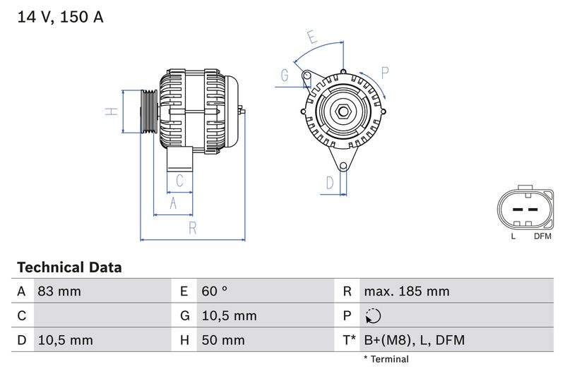 Alternator BOSCH 0 986 047 560